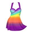 thumbnail image 2 of facefd Femmes Femmes Tankini Dos Deux Pièces Rehausseur Maillot de Bain Maillot de Bain Figure 1 TTG, 2 of 4