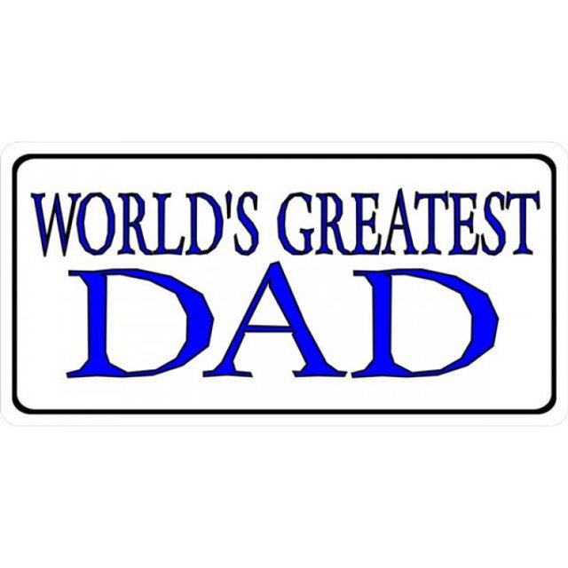 World's Greatest Dad Photo License Plate