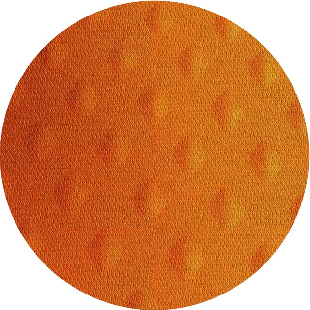 Ahgly Company Tapis d'Intérieur Lavables en Machine, Ronds, Orange Fluo Transitionnel, Ronds de 5'
