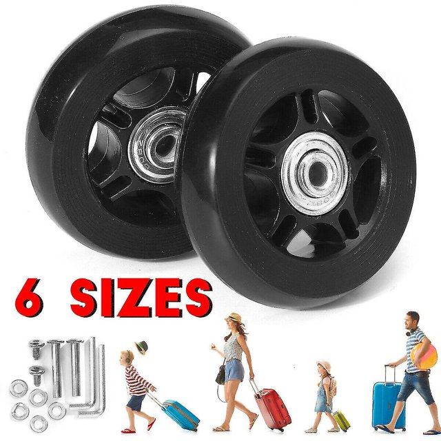 Valise de valise de Chariot Silencieux Universel Roue Caoutchouc Coureur Valise Portant Kit de Réparation -45mm*18mm-bebetter