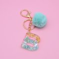 thumbnail image 3 of Letter Pendant Plush Ball Key Chain Resin Sequin Buckle Keyring Holder Charm Decoration, 3 of 8
