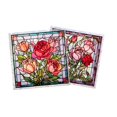 thumbnail image 2 of jifeng 2 Pieces Static Cling Window Sticker Rose Film Supplies Decorative Stained Glass, 2 of 9