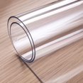 thumbnail image 1 of ORUYROP Custom 2mm Thick 64 x 28 Inch Clear Table Cover Protector, Desk Cover Plastic Table Protector Clear Table Pad Tablecloth Protector, Clear Desk Pad Mat for Coffee Table, Writing Desk, 1 of 7