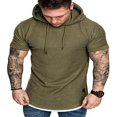 thumbnail image 1 of Sweat à Capuche à Manches Courtes pour Homme S'Adapte à un T-Shirt Slim, 1 of 6
