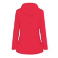 thumbnail image 2 of HTNBO Hooded Solid Color Rain Coats for Women Outdoor Windproof Plus Size Rain Jackets, 2 of 3