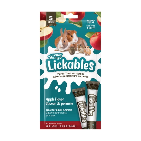 Living World Lickables Small Animal Treat Apple Flavour 50 G
