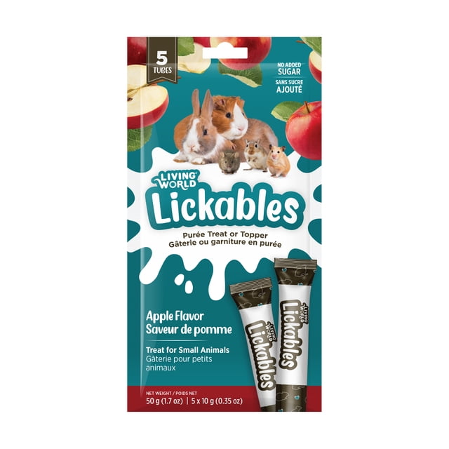 Living World Lickables Small Animal Treat Apple Flavour 50 G