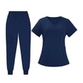 thumbnail image 4 of Tachiuwa Female Scrub Set Classic Short Sleeved Elastic Waist Soft Nurse Work Clothes L, 4 of 9