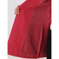 thumbnail image 5 of INSPIRE CHIC Manteau Long Élégant pour Femme à Col Châle, Revers, Ceinturé, Rouge, TG, 5 of 5