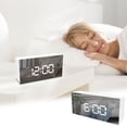 thumbnail image 2 of Lksixu Digital Alarm Clock With Large Screen LED Display With Makeup Mirror 3- Brightness USB Port For Home Decoration Wireless Charge Electronics for Home Office School, 2 of 2