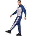 thumbnail image 3 of Men's 2-Piece Tracksuit Coral Blocks Jogger Track Jacket & Trackpants Jogging Suit Outfit, 3 of 5