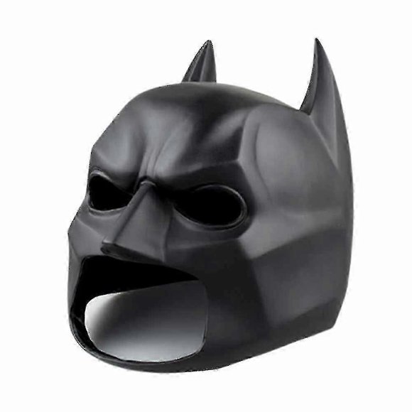Batman Full Mask With Cowl The Dark Knight Rises Latex Helmet Adult Cosplay Prop J