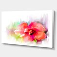 thumbnail image 2 of Beautiful Red Floral Watercolor - Floral Canvas Art Print, 2 of 4