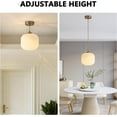 thumbnail image 4 of KCO Lighting Modern Gold White Glass Pendant Light Contemporary Large Globe Hanging Lamp, 4 of 9