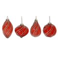 thumbnail image 1 of Red Glass Ornament With Gold Glitter - Set of 12, 1 of 3
