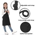 thumbnail image 2 of TOPTIE 6 Pack Kids Aprons with Pocket & Adjustable Strap, Child Chef Bib Apron for Kitchen Cooking Baking Painting-Black-M, 2 of 7