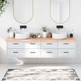 thumbnail image 1 of vidaXL Bathroom Countertop Light Brown 200x60x(2-4)cm Treated Solid Wood, 1 of 7