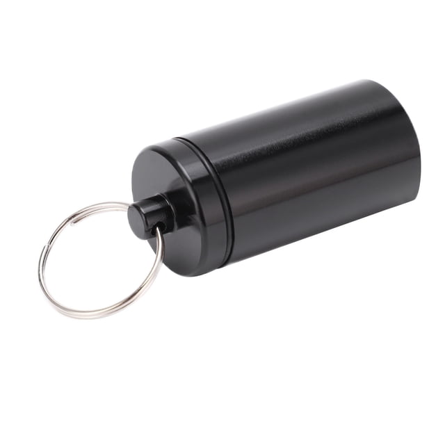 Porte-clés Porte-Pilules, Conteneur de Pilules Portable en Alliage d'Aluminium pour Camping en Plein Air Randonnée