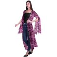 thumbnail image 3 of Moomaya Cardigan Long en Georgette de Viscose Imprimée à Manches Fendues pour Femmes, 3 of 5