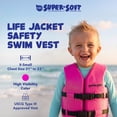 thumbnail image 2 of TRC Recreation Super Soft Child Life Jacket Vest, X Small, Flamingo Pink, 2 of 8