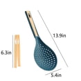 thumbnail image 3 of UsRHHA Long Handle Strainer Spoon with Clamps, Heat-Resistant Multifunctional Kitchen Colander, Soup Skimmer with Hanging Hole for Easy Storage, 3 of 7