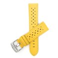 thumbnail image 1 of Extra Long (XL) 20mm GT Rally Perforated Leather Watch Strap Band, Stainless Steel Buckle, 1 of 7