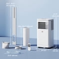 thumbnail image 2 of HOMCOM Climatiseur Portatif 8000 BTU pour Pièce jusqu'à 344 Pi2, Crème, 2 of 8