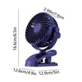 thumbnail image 4 of Powerful Oscillating Table Fan, 3 Speeds & 720掳 Adjustable Tilt, Silent Operation & Long Standby, USB-Powered For Versatile Use, Portable For Bedroom Office Outdoor Camping, 4 of 6