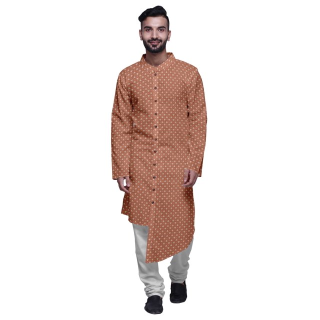Atasi Party Wear Kurta Set For Men Mandarin Collar Ethnic Printed Kurta Pajama
