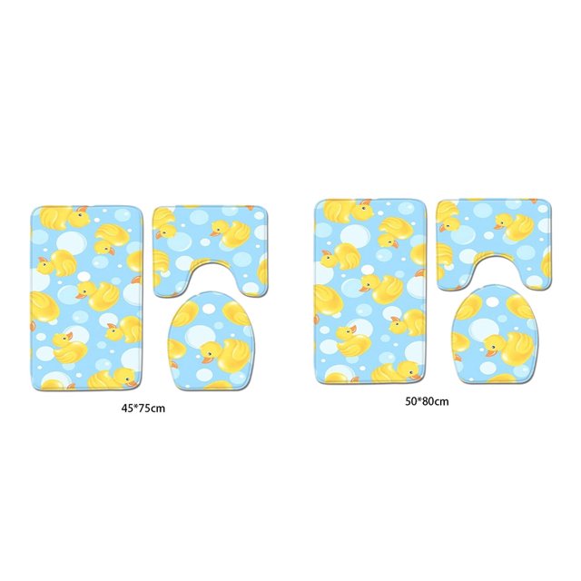 maskred Bathroom Floors Dry And Slip-free With Absorbent Mat Set Cute Bathroom Rugs Sets type1 45*75cm 1Set