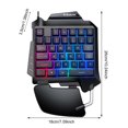 thumbnail image 2 of One On One Colorful Light Effect Tilted Keyboard Layout with Light Carved Characters Ergonomic Full Key No Punch One Handed Mobile Game Keyboard One Handed Keyboard, 2 of 8