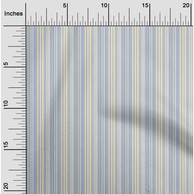 oneOone Tissu Popeline de Coton Multicolore à Rayures Tissu au Mètre 42 Pouces de Large