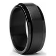 thumbnail image 1 of Bague Anti-Stress Rotative en Acier Inoxydable Noire pour Homme, Bande Anti-Anxiété 8 mm, 1 of 6