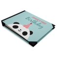 thumbnail image 1 of Darling Souvenir Panda Bleu et Casquette Festive Imprimée Couverture Reliée Rigide Livre d'Or Personnalisé pour Fête d'Anniversaire Panneau d'Invité InBookRegistre-9 x 12 Pouces, 1 of 4