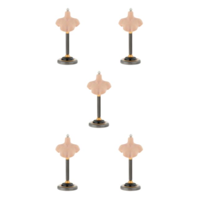 Baohd Sleek and Practical Male Female Bust Stand PVC Model for Wigs Female D 5Set