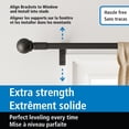 thumbnail image 3 of Mainstays Easy Install Decorative Ball Window Curtain Rod, Adjustable, 48” - 120”, Black, 3 of 7