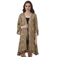 thumbnail image 1 of Moomaya Gilet Imprimé Moss Georgette en Tissu de Plage à Manches 3/4 pour Femmes, 1 of 6