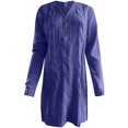 thumbnail image 4 of Pompotops Robe Chandail Mini Aguichant à Fermeture Éclair Col en V Manches Longues Mode Couleur Unie, 4 of 4