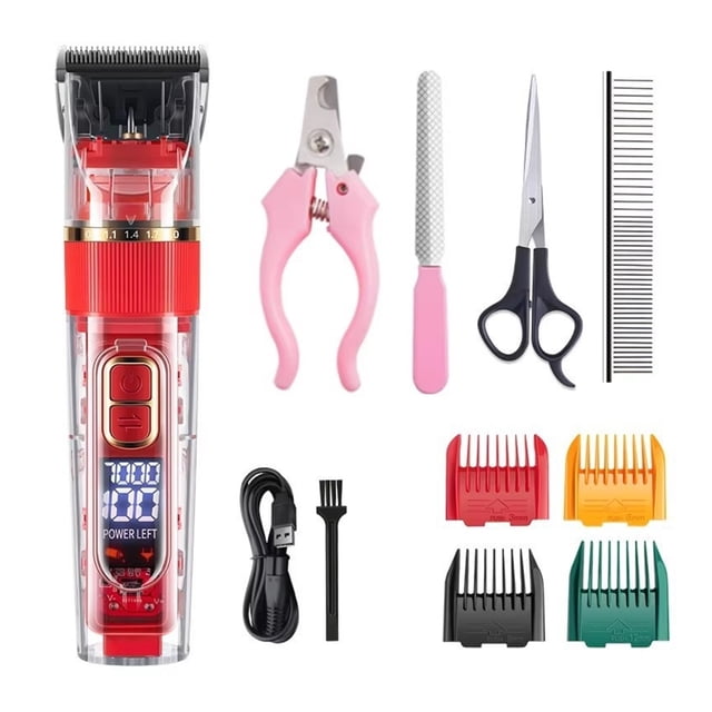 Dog Hair Clippers Grooming Haircut Trimmer Shaver Set Pets Rechargeable Professional Clipper