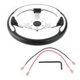 thumbnail image 1 of Volant de Course Universel en Cuir PU 13 Po 320mm Blanc, 1 of 8