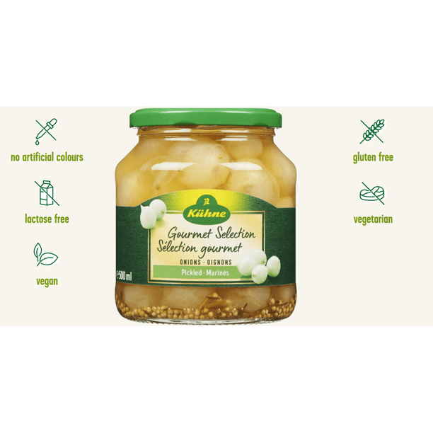 Kuhne Gourmet Selection Pickled Onions, Preserved Filet Onions