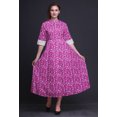 thumbnail image 2 of Bimba Robe-Chemise Mi-Mollet pour Femmes à Manches Roulées à Imprimé Floral Boutonnée - Grand, 2 of 5