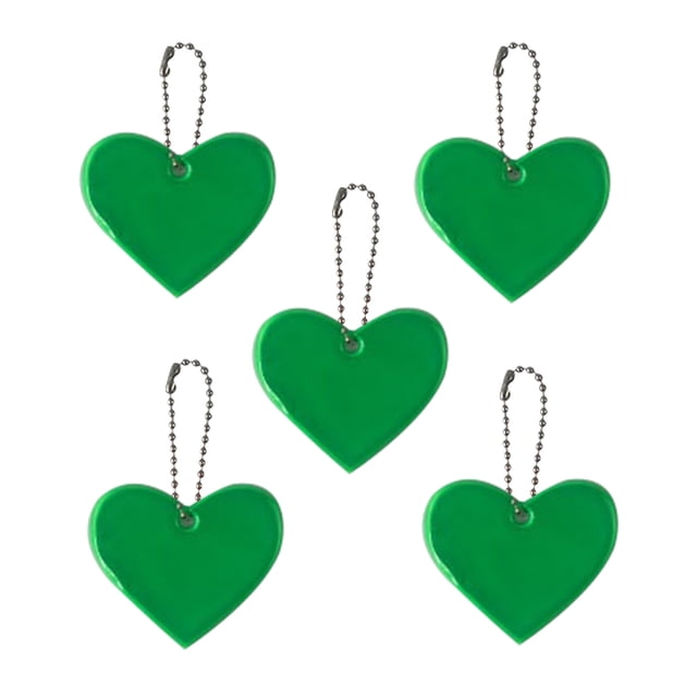 Dvkptbk The Reflector 5 Pcs Pendentif Réfléchissant Pendentif Réfléchissant d'Extérieur en Forme de Cœur Réfléchissant Convient pour Sac à Dos Vélo Marche Course Équipement de Voyage