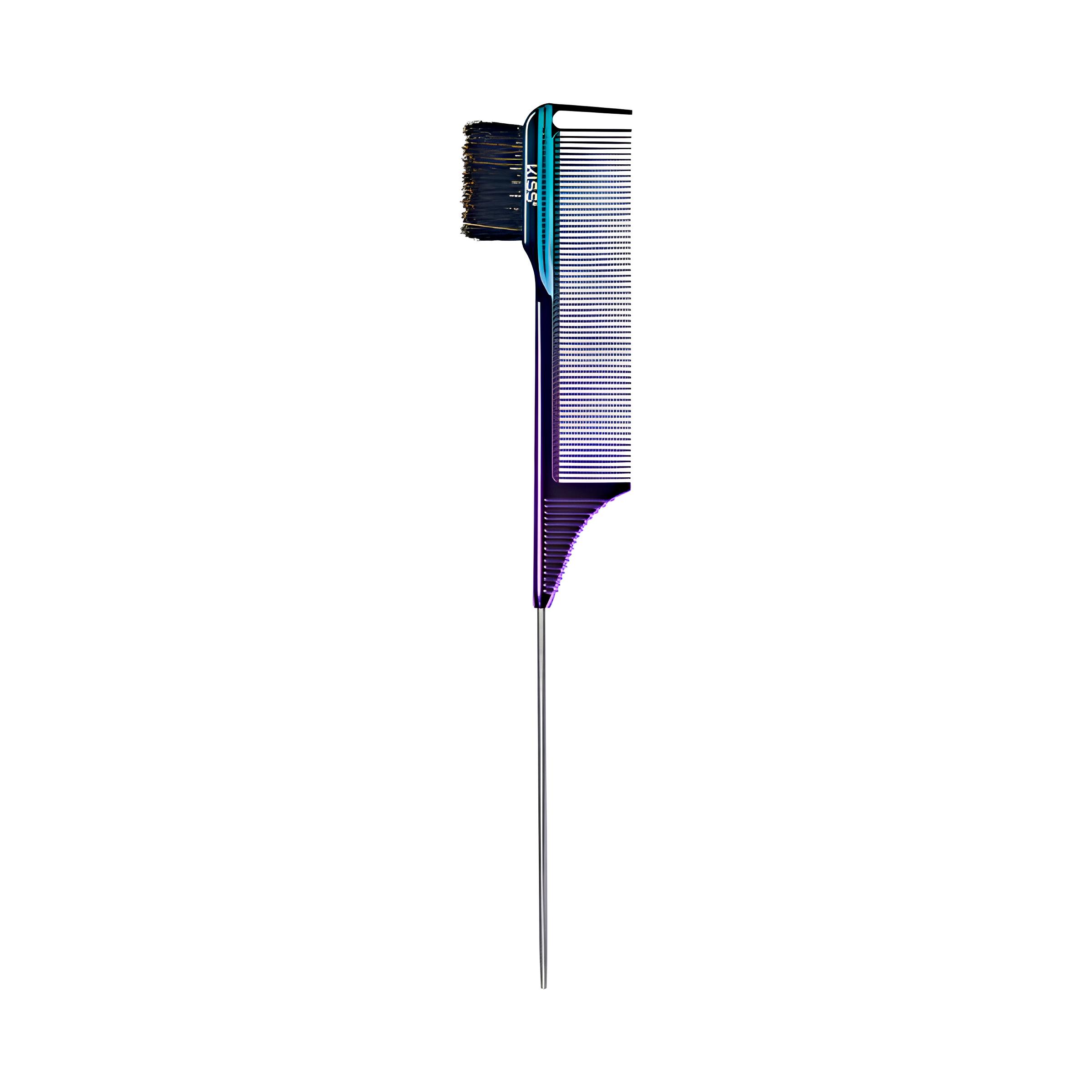 KISS Hair Color & Care, Brosse-peigne 3 en 1 – Poils de sanglier à 100 %, peigne à raie