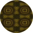 thumbnail image 1 of Ahgly Tapis Rond Lavable en Machine Intérieur Transitionnel Brun Bronze Foncé, 5 Pieds Rond, 1 of 7
