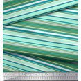 thumbnail image 2 of Soimoi Poly Georgette Fabric Horizontal Stripe Printed Fabric 1 Yard 42 Inch Wide, 2 of 5