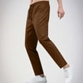 thumbnail image 4 of EOYWHK Pantalon Homme Séchage Rapide Extensible Taille Élastique Pantalon de Costume Protection Solaire Respirant Jambe Droite Randonnée Course Pêche Liquidation, 4 of 6