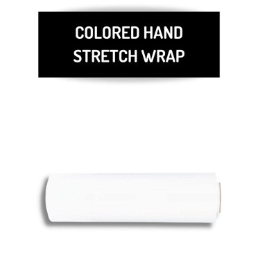 PSBM White Stretch Wrap, 1 Pack, 18 Inch x 1500 Feet, 80 Gauge, Plastic Cling Dark Color Hand Stretch Film Rolls for Packaging Moving Packing Pallets