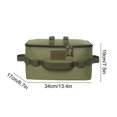 thumbnail image 3 of Camping Sac de Rangement pour Réservoir de Gaz de Réchaud, Sac de Transport d'Outils Pliable pour l'Extérieur avec Double Fermeture Éclair, Tissu Oxford, Noir Vert, 35 x 21 x 17 cm, 3 of 6