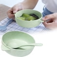thumbnail image 2 of Harpily Daily Deals Clearance, Dinnerware 2Pcs/Set Baby Feeding Food Wheats Handled Bowl Spoon Training Tableware, 2 of 8
